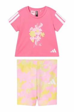 adidas Sport Performance Sæt Til Børn>T-shirt + shorts LG TR-ES FL SE Pnkfus/white