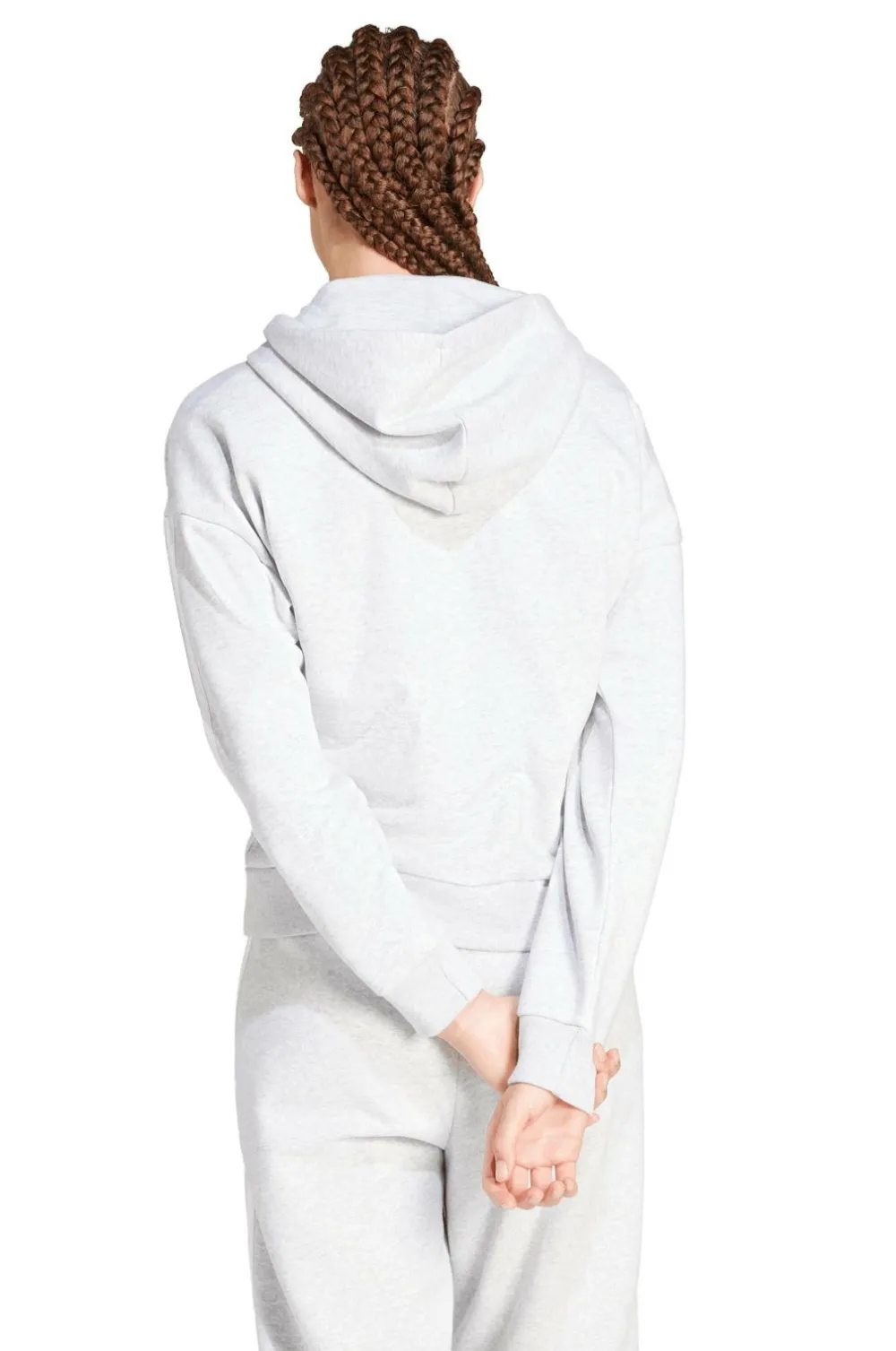 adidas Sport Performance Sweatshirts & Hoodies>Hættetrøje W 3S FL FZ HD Lgreyh/white