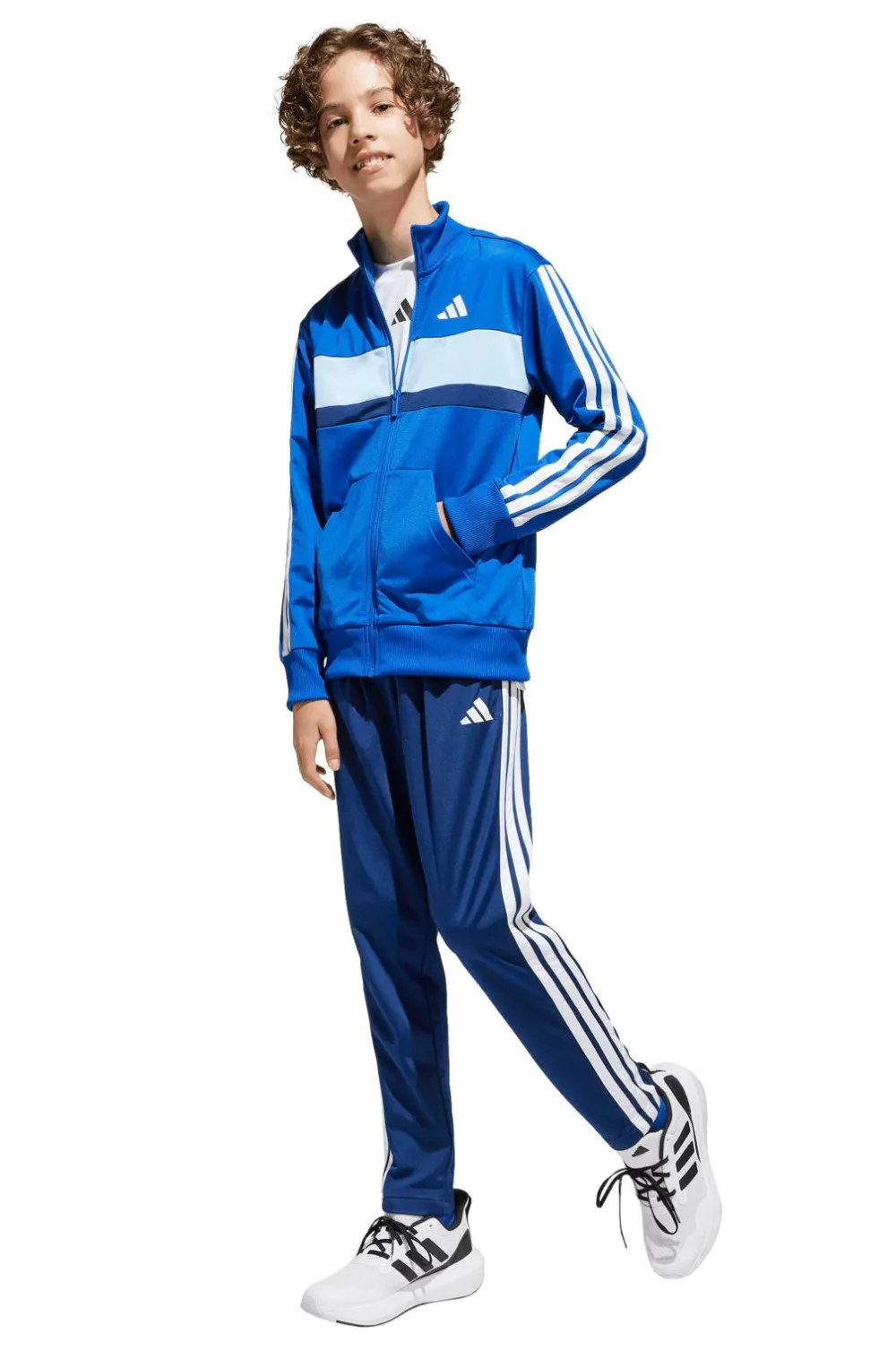 adidas Sport Performance Træningstøj>Træningssæt J 3S Tiberio TS Royblu/white/globlu