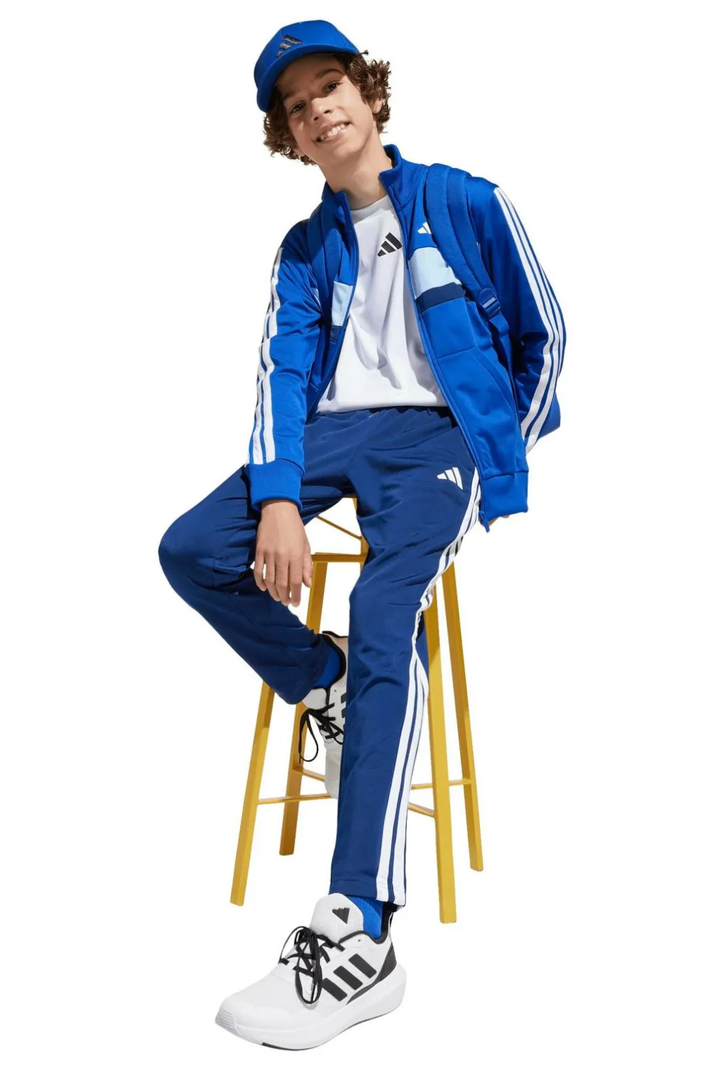 adidas Sport Performance Træningstøj>Træningssæt J 3S Tiberio TS Royblu/white/globlu