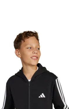 adidas Sport Performance Hættetrøje J 3S FL FZ HD Black/white Discount