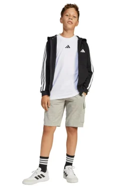 adidas Sport Performance Hættetrøje J 3S FL FZ HD Black/white Discount