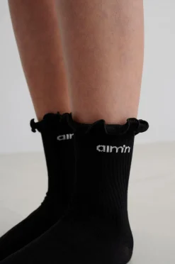 Aim'n Strømper Frill Logo Socks Black Sale