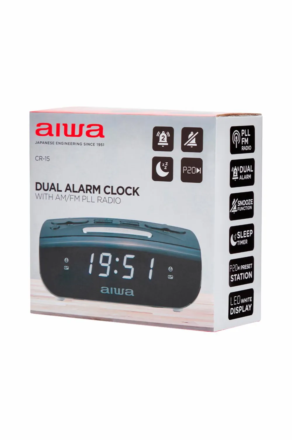 Aiwa Tv, Lyd & Det Smarte Hjem>Clockradio med dobbelt alarm No color
