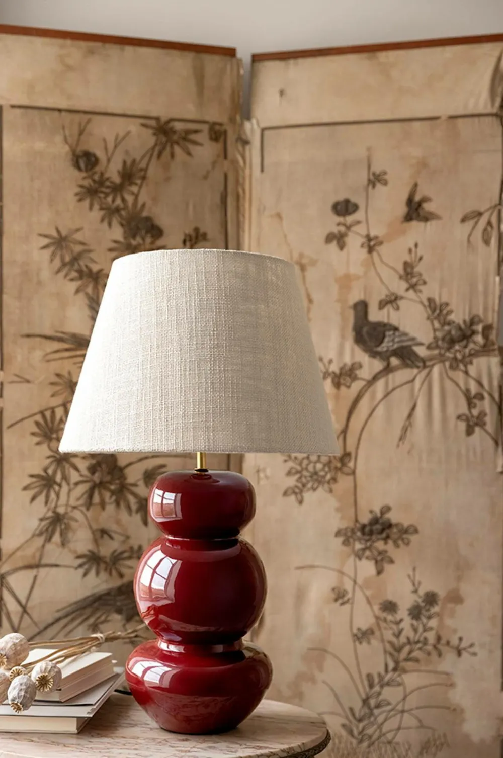 Alde & Lind Lampefødder>Lampefod Becca H39 Winered