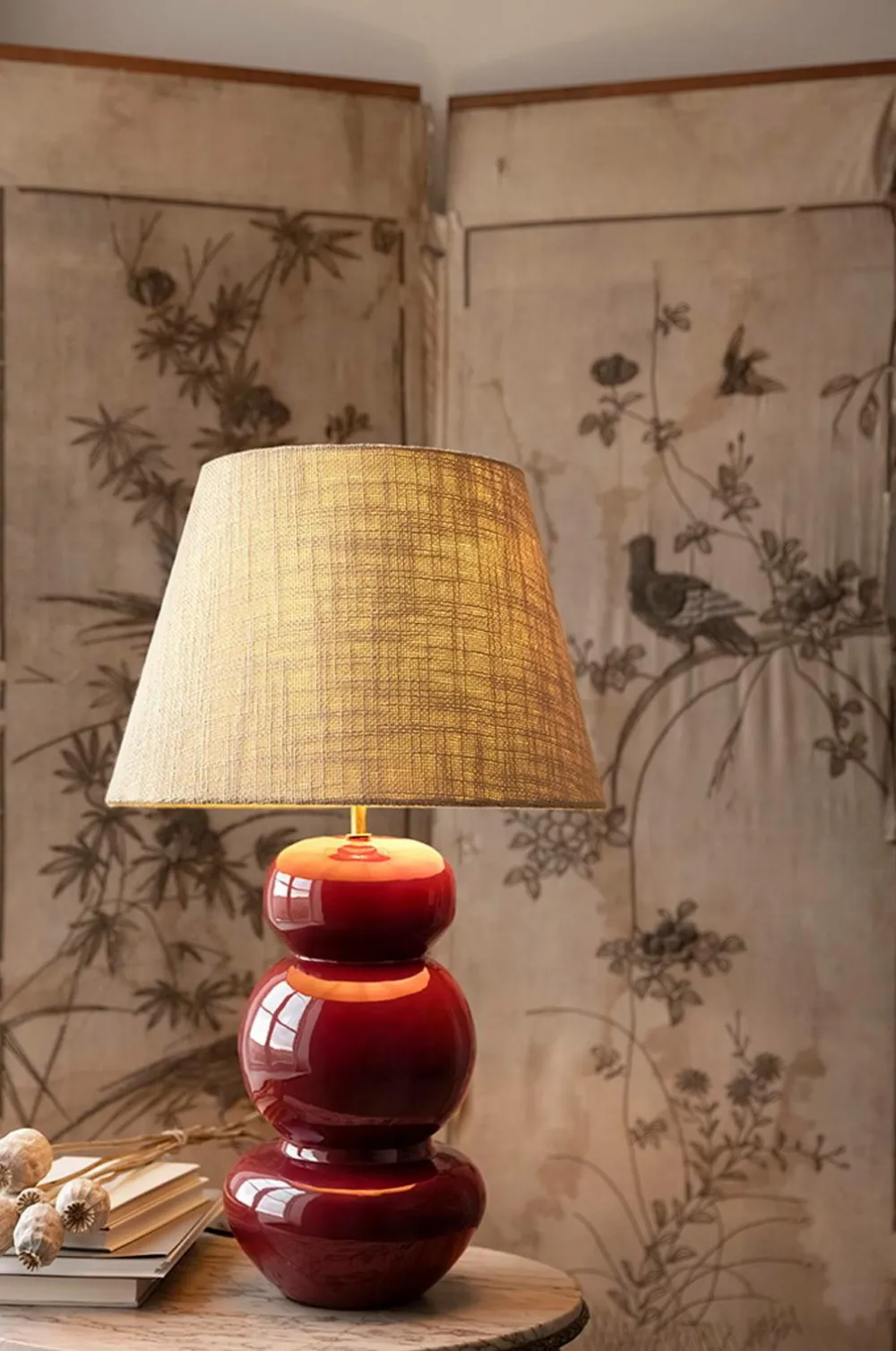 Alde & Lind Lampefødder>Lampefod Becca H39 Winered