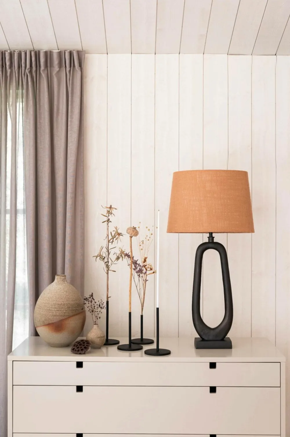 Alde & Lind Lampeskærm Alice D35 oval Grain Corall Hot