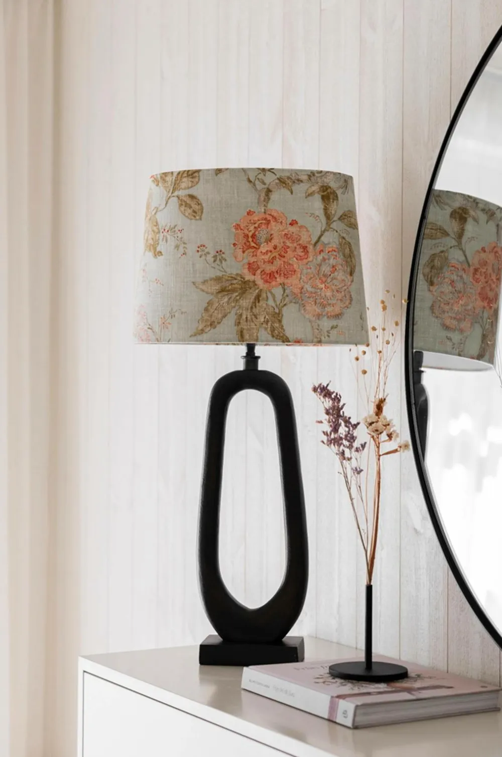 Alde & Lind Lampeskærme>Lampeskærm Alice D35 oval Flower Grøn
