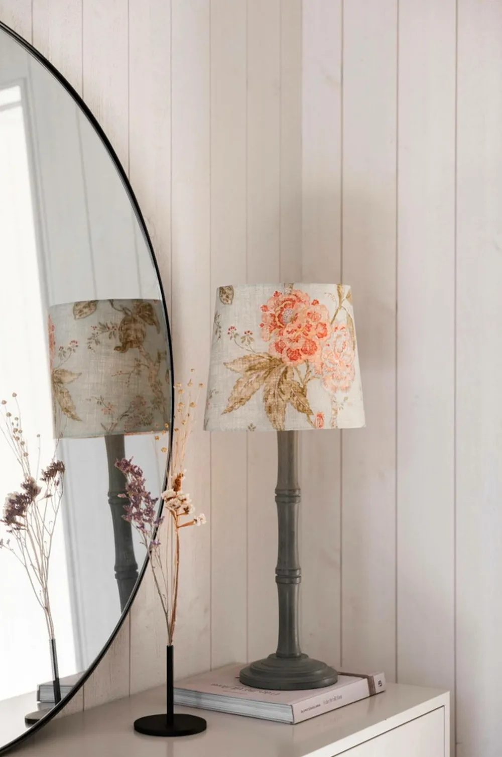 Alde & Lind Lampeskærme>Lampeskærm Alice D27 oval Flower Grøn