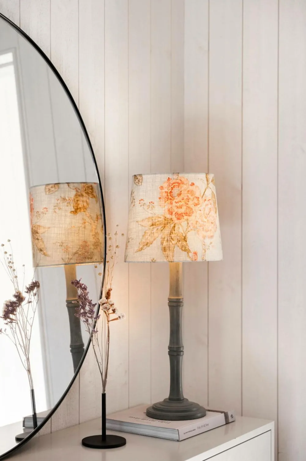 Alde & Lind Lampeskærme>Lampeskærm Alice D27 oval Flower Grøn