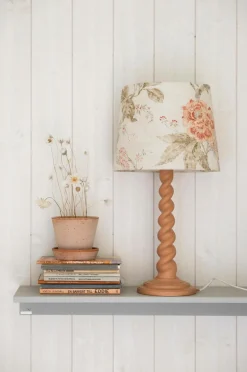 Alde & Lind Lampeskærm Alice D27 oval Flower Beige New