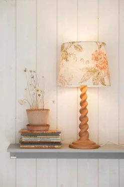 Alde & Lind Lampeskærm Alice D27 oval Flower Beige New