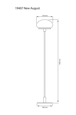 Aneta Lighting Gulvlampe New August Mat messing/hvid New