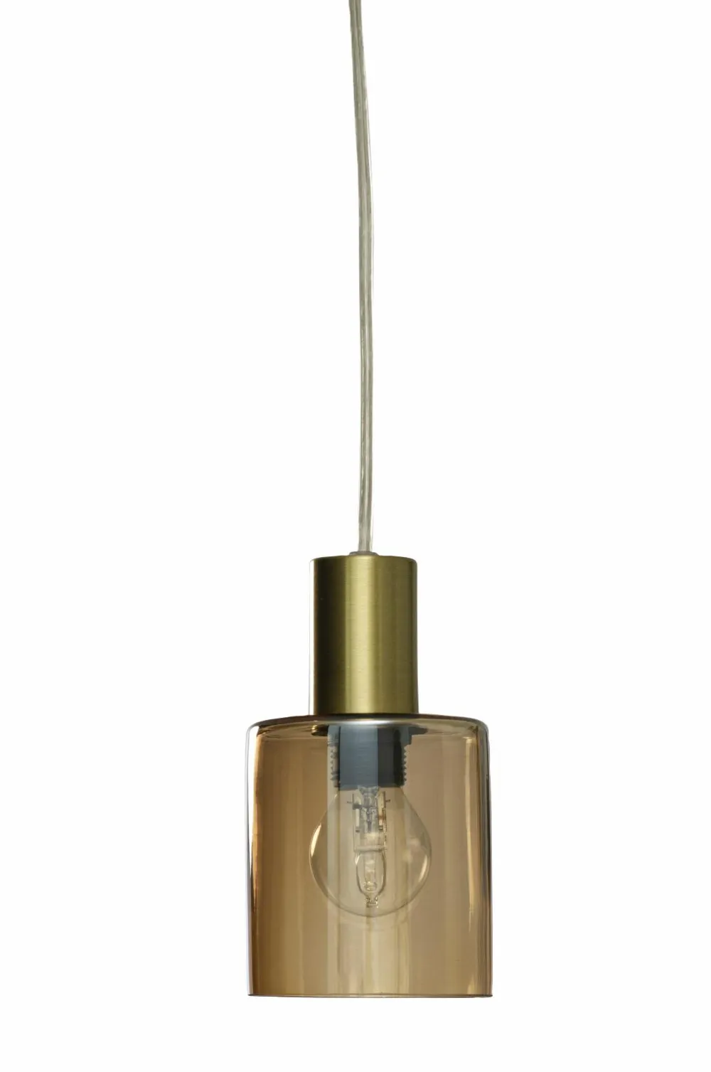 Aneta Lighting Pendel CYLINDER Mat messing/amber