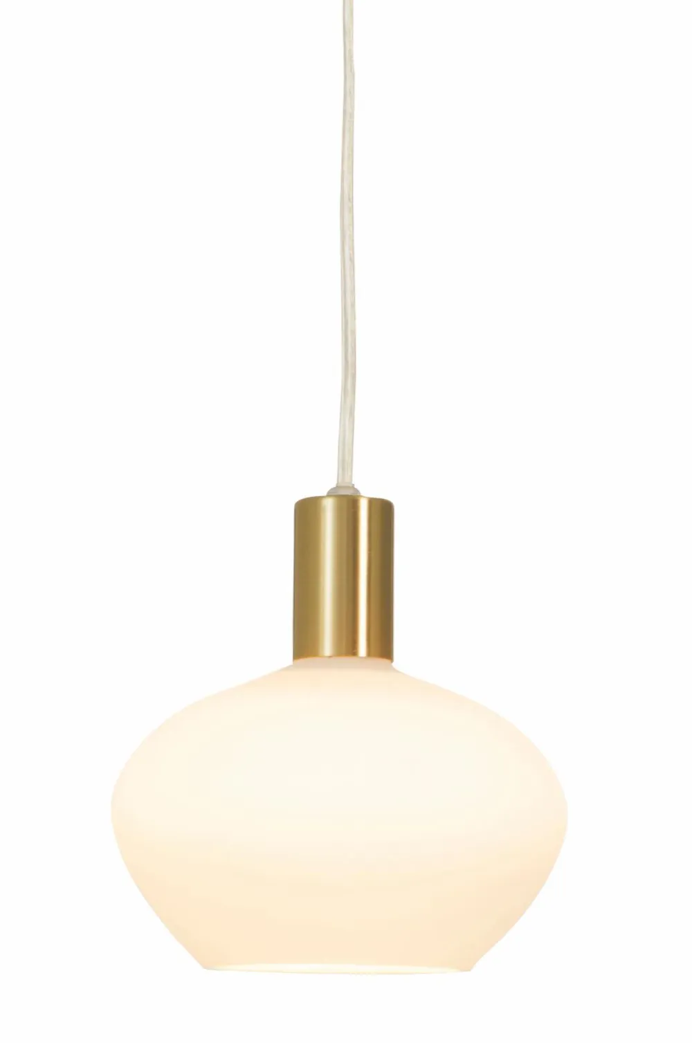 Aneta Lighting Pendel BELL Mat messing/hvid