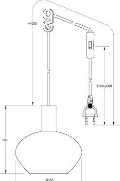 Aneta Lighting Pendel BELL Mat messing/hvid