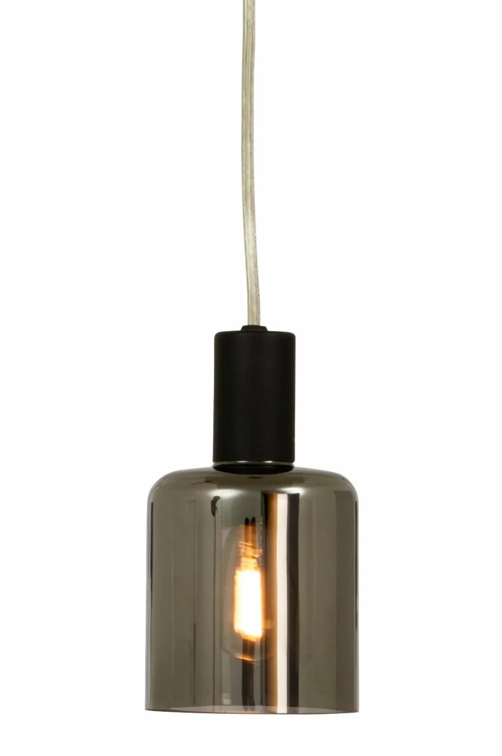 Aneta Lighting Pendel CYLINDER Sort/røggrå Sale
