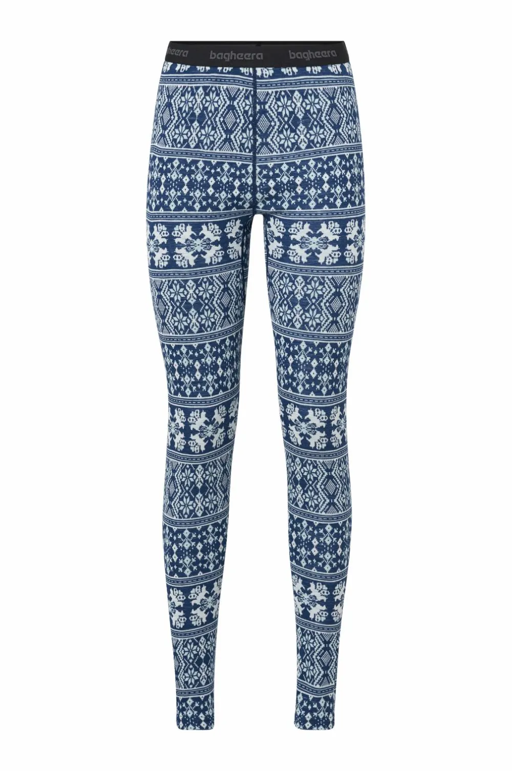 Bagheera Lange underbukser Merino Dalecarlian Pants W Navy/Turquoise Best
