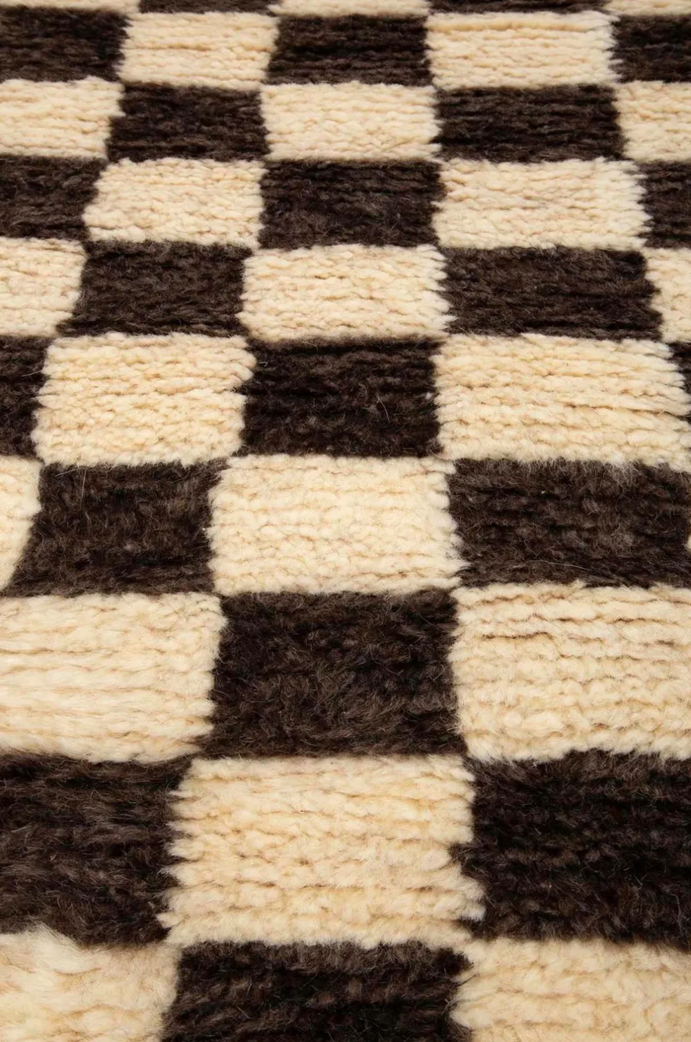 Bargi Uldtæpper>Uldtæppe Berber Chess 130x185 cm Hvid