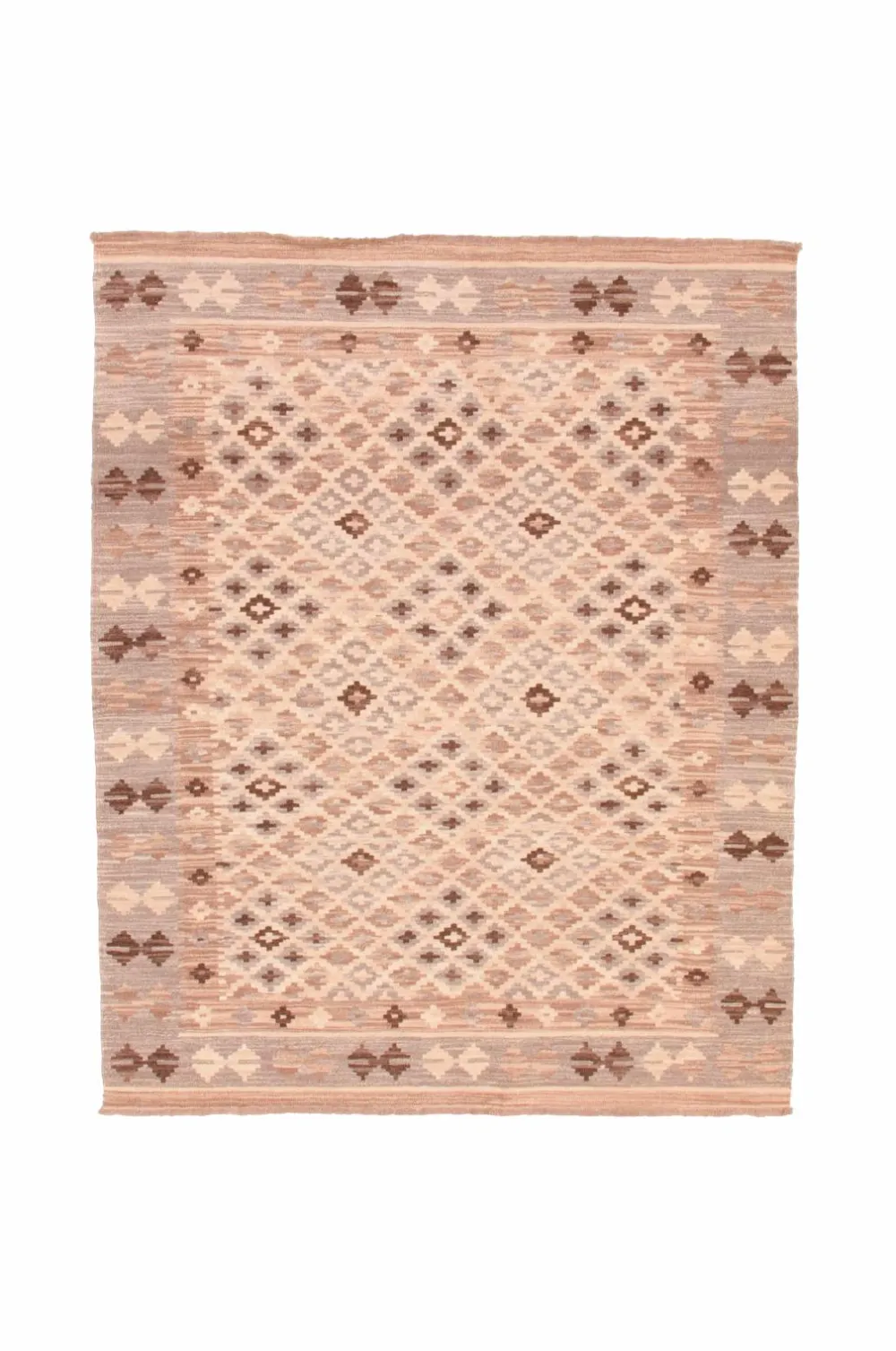 Bargi Uldtæpper>Uldtæppe Kilim Raw 180x224 cm Grå