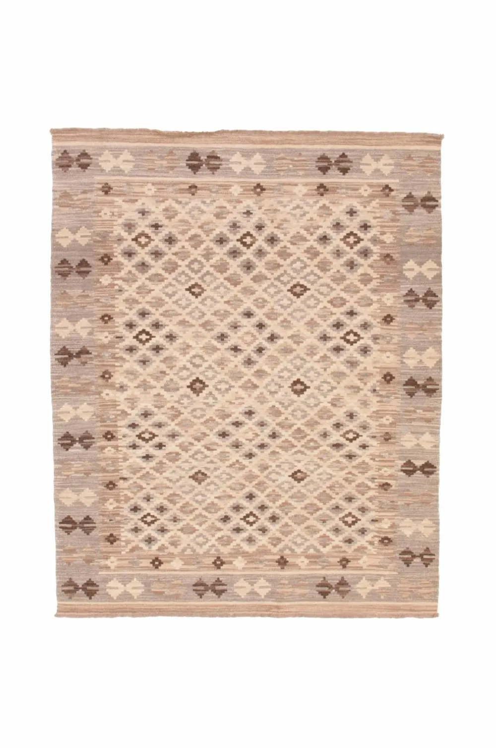 Bargi Uldtæpper>Uldtæppe Kilim Raw 180x224 cm Grå