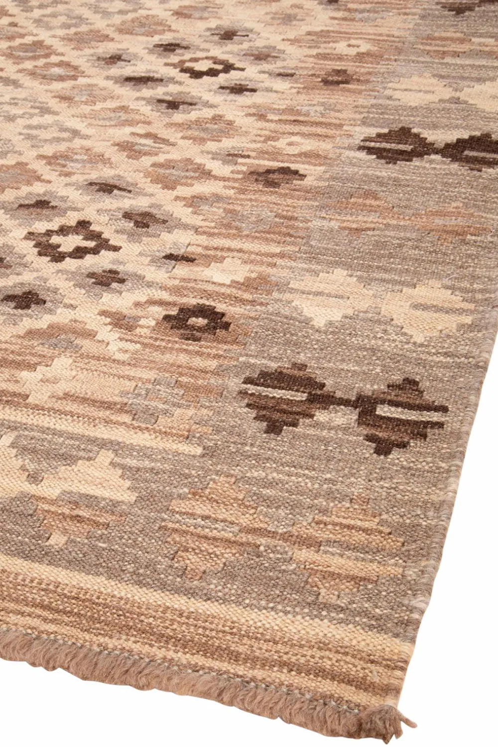 Bargi Uldtæpper>Uldtæppe Kilim Raw 180x224 cm Grå