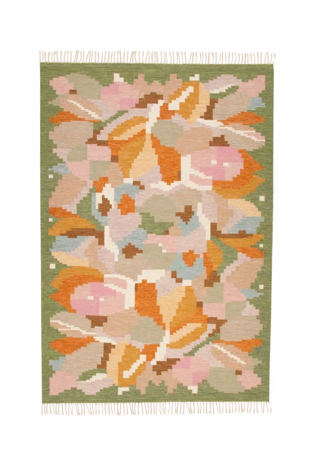 Bargi Uldtæpper>Uldtæppe Röllakan 250 x 350 cm Grøn