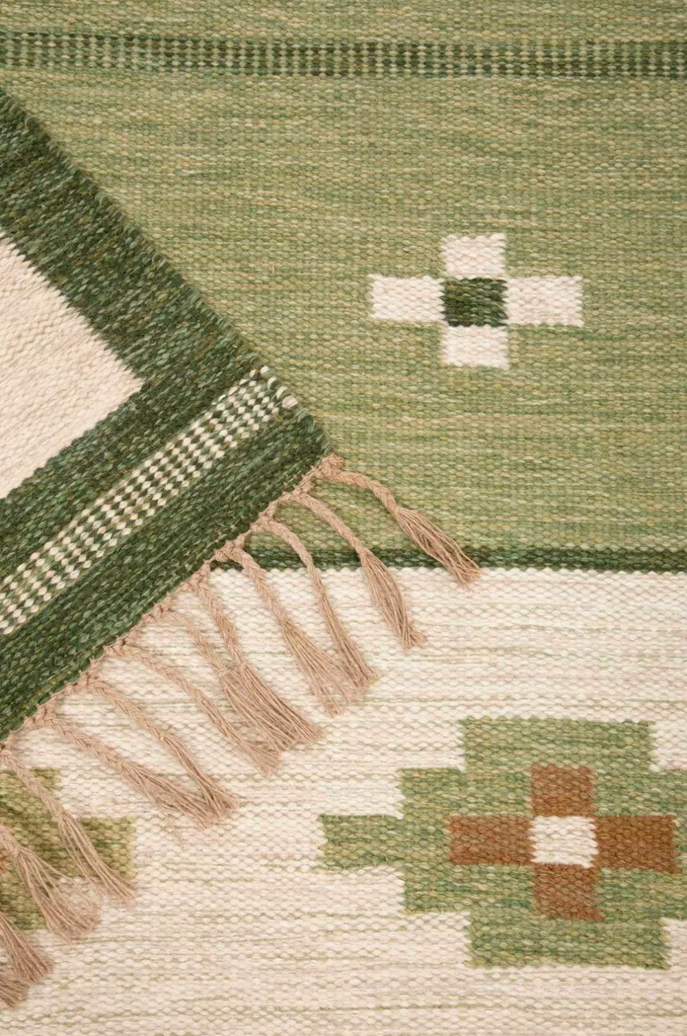 Bargi Uldtæpper>Uldtæppe Röllakan 250 x 350 cm Grøn