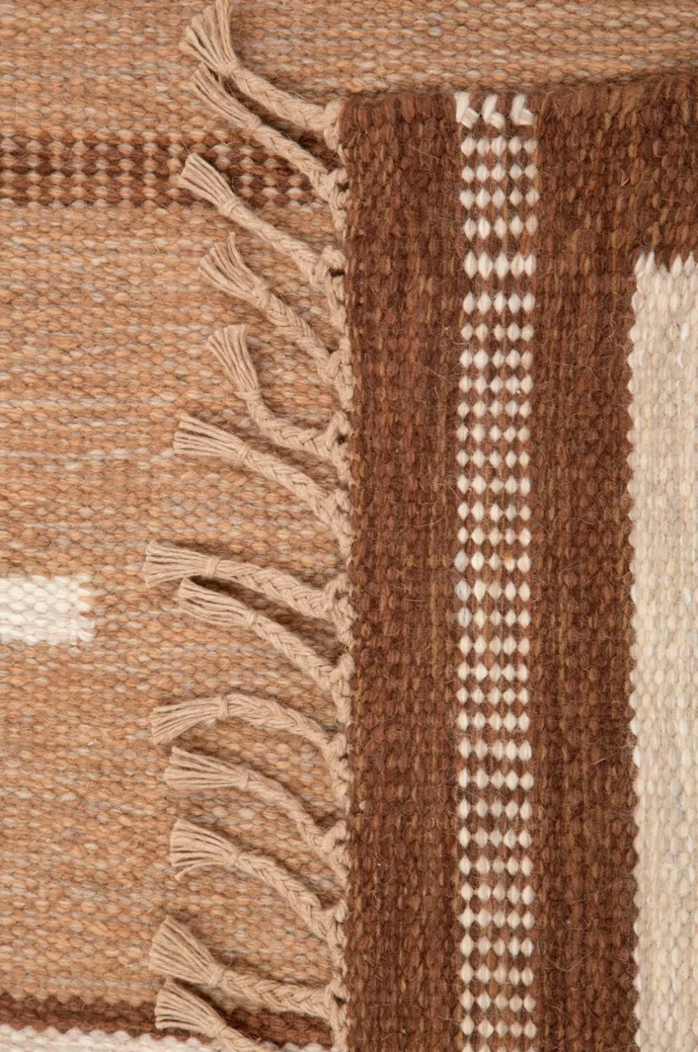 Bargi Uldtæpper>Uldtæppe Röllakan 250 x 350 cm Beige