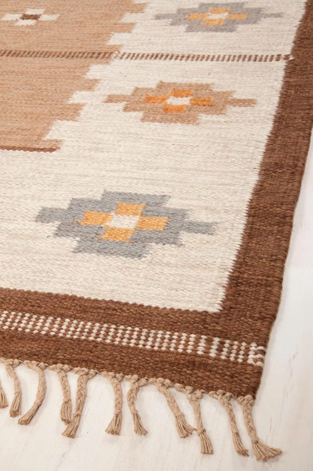 Bargi Uldtæpper>Uldtæppe Röllakan 250 x 350 cm Beige