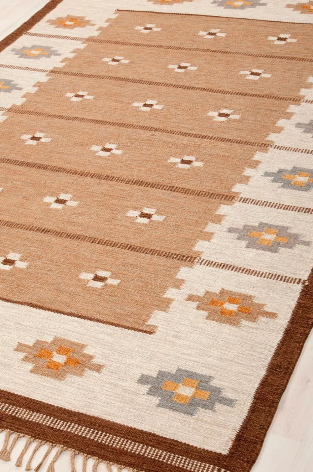 Bargi Uldtæpper>Uldtæppe Röllakan 250 x 350 cm Beige