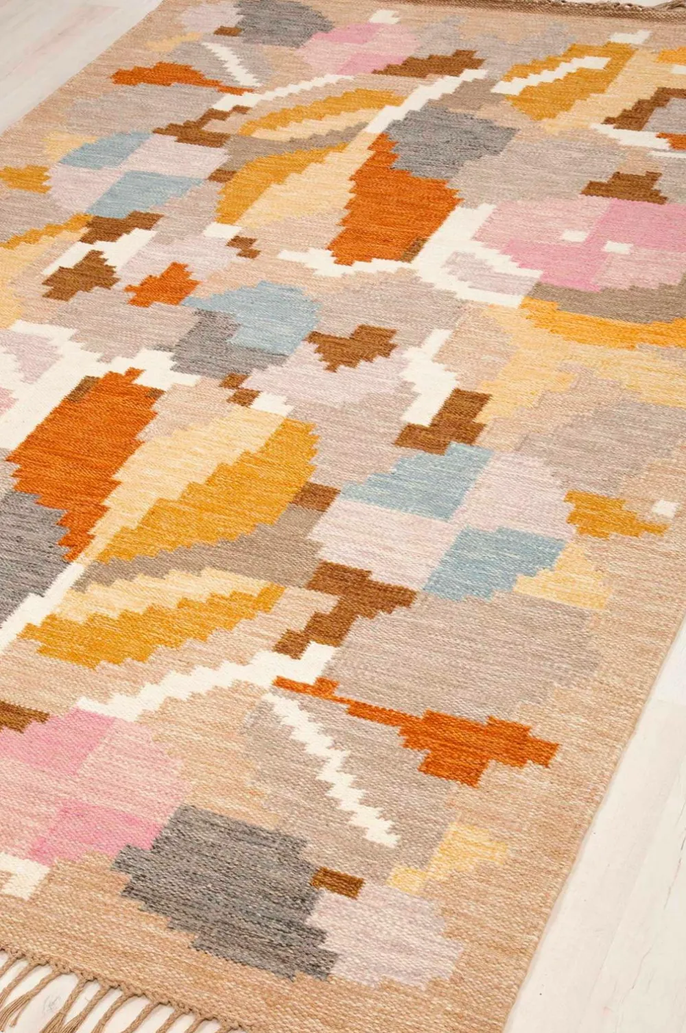 Bargi Uldtæpper>Uldtæppe Röllakan 250 x 350 cm Beige
