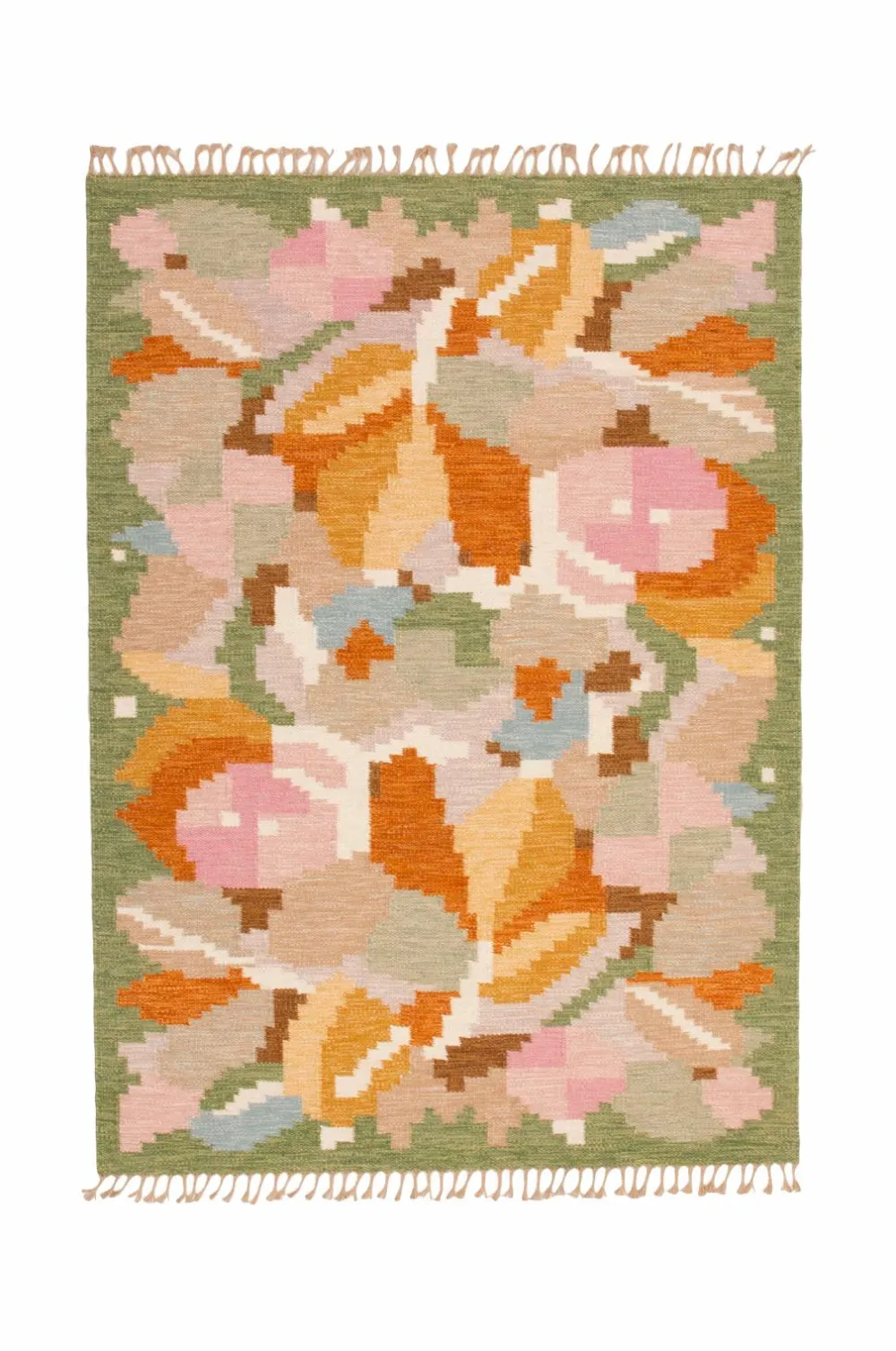 Bargi Uldtæpper>Uldtæppe Röllakan e 170x230 cm Grøn