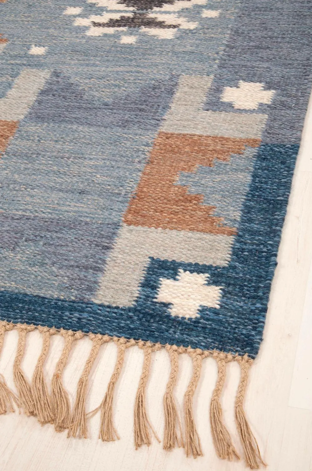 Bargi Uldtæpper>Uldtæppe Röllakan 250 x 350 cm Blå