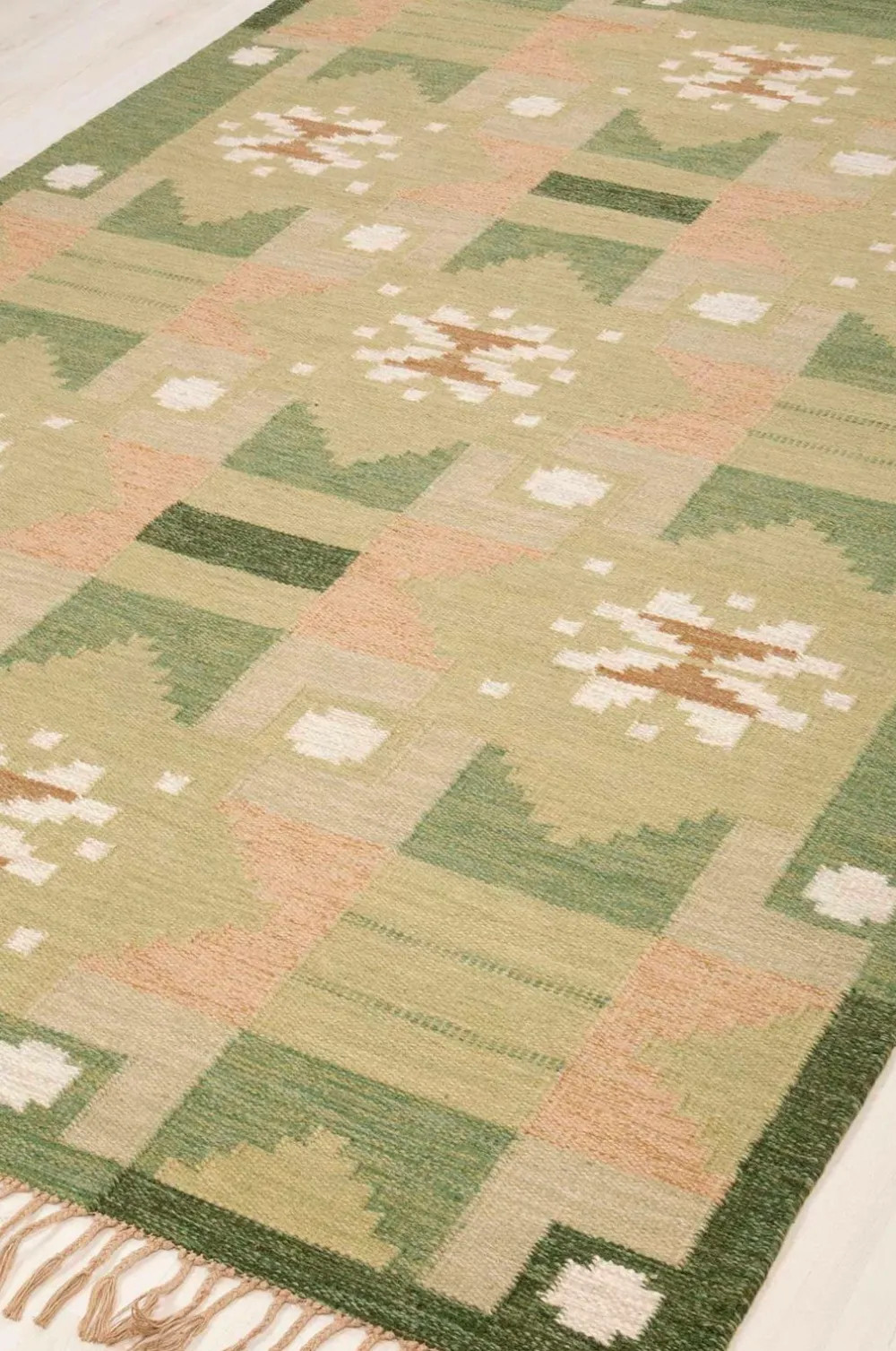 Bargi Uldtæpper>Uldtæppe Röllakan 250 x 350 cm Grøn