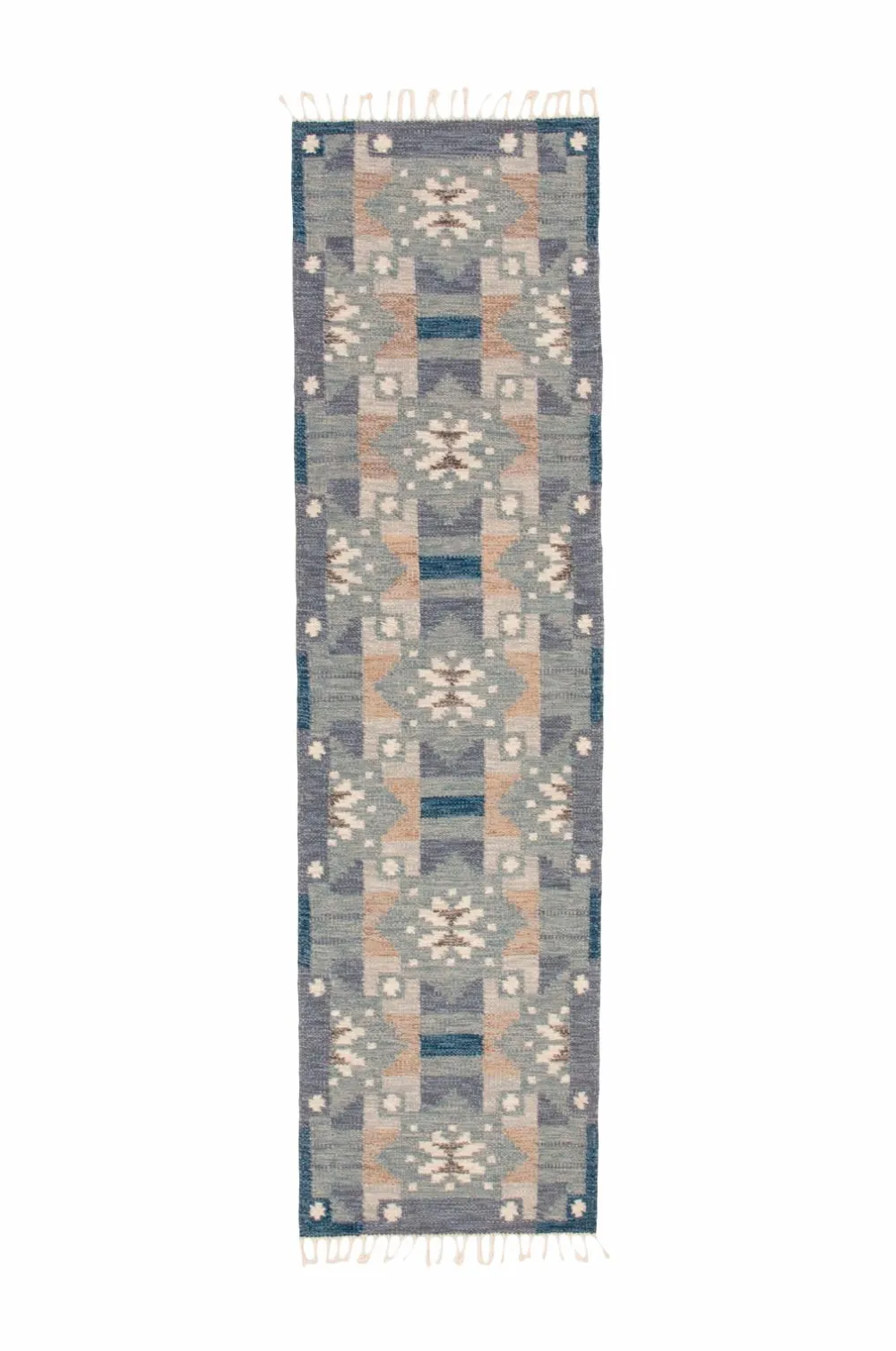 Bargi Uldtæpper>Uldtæppe Röllakan 80x300 cm Blå
