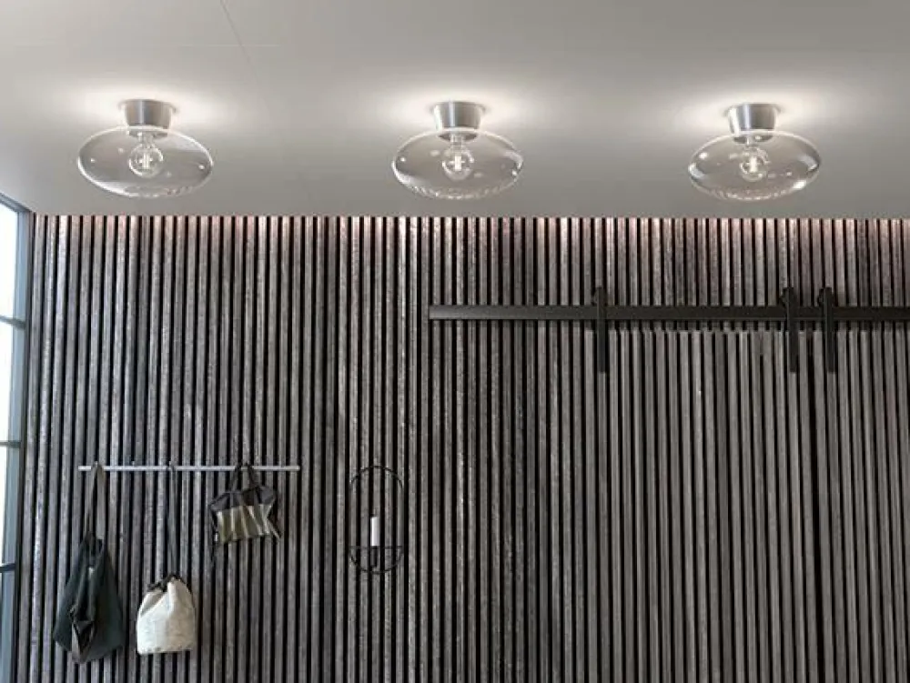 Belid Plafond Bullo diameter 27 Aluminium/Klar glas Outlet