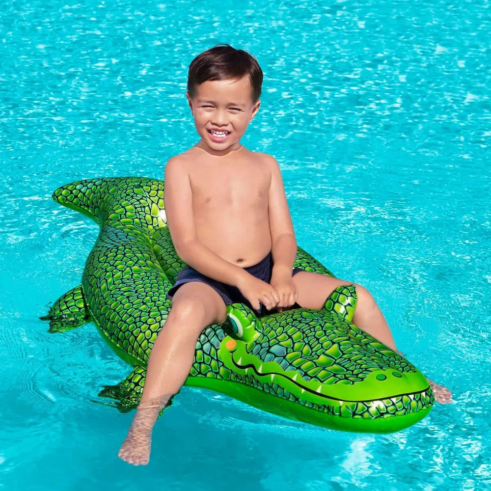Bestway Børnebøger|Autot & Muut Ajoneuvot>Bademadras Buddy Crocodile Ride-on 1.52m x 71cm No color