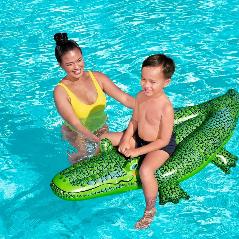 Bestway Børnebøger|Autot & Muut Ajoneuvot>Bademadras Buddy Crocodile Ride-on 1.52m x 71cm No color