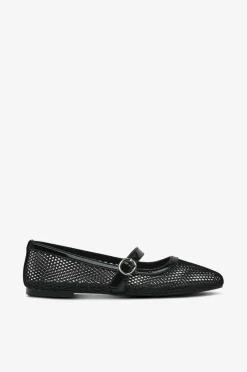 Bianco Ballerinasko biaLilja Mary Jane Mesh Black Hot