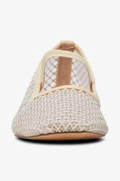 Bianco Ballerinasko biaLilja Mesh Ballerina Off white Outlet