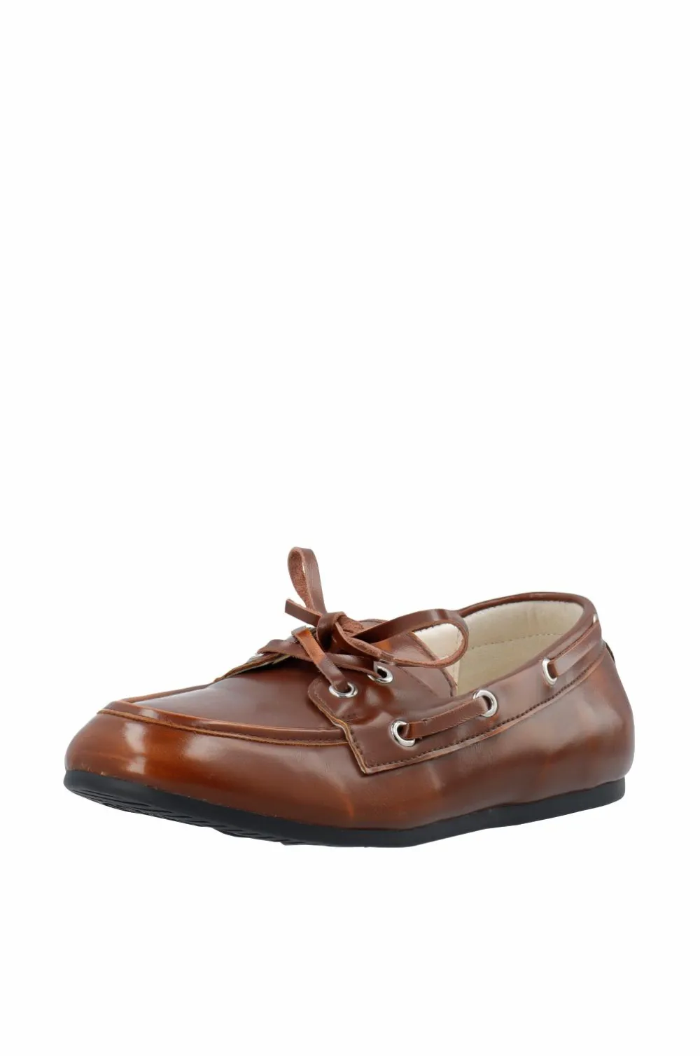 Bianco Loafers Biamarlene Boat Shoe Leather Brown Distressed Best