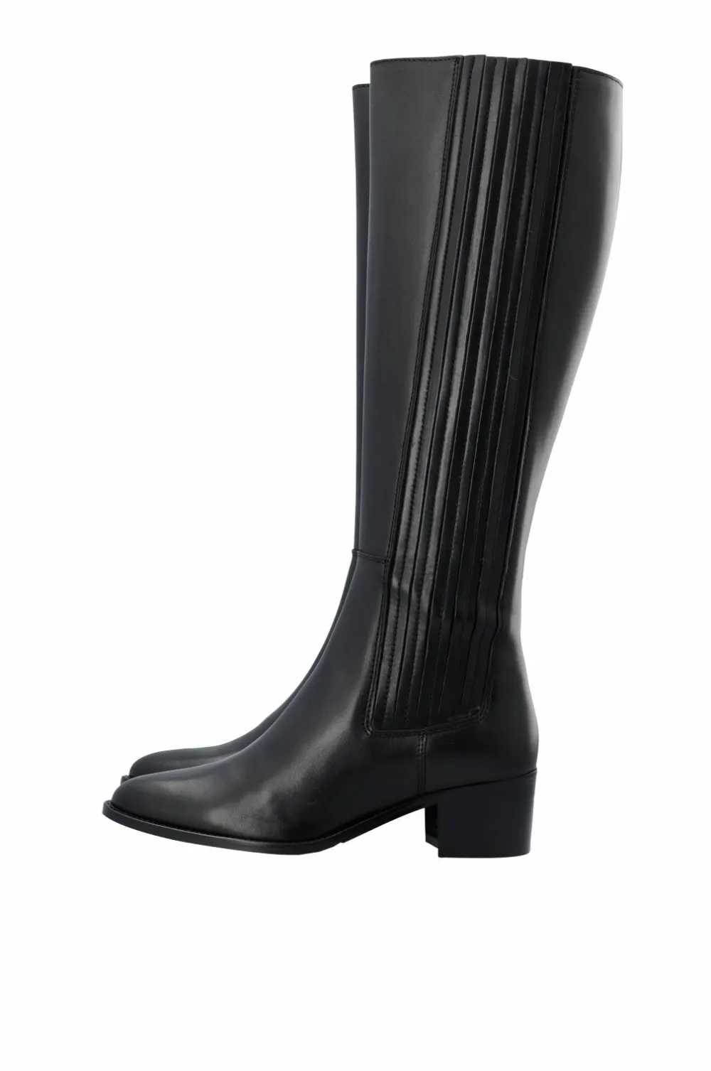 Bianco Støvler>Støvler Biacarol Chelsea Knee High Boot Smooth Leather Black