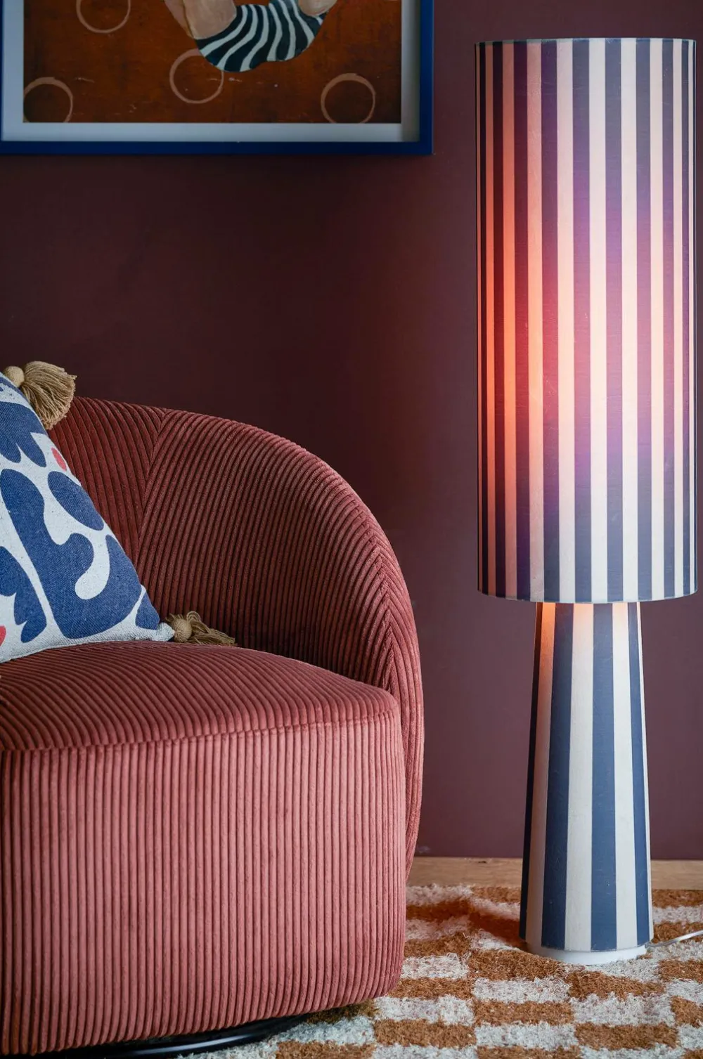 Bloomingville Gulvlamper>Emmie gulvlampe Blå