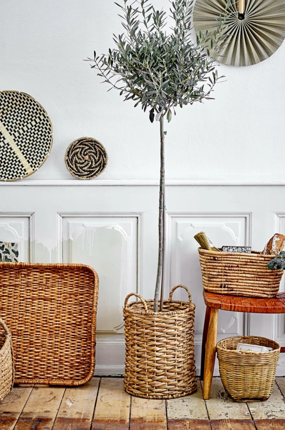 Bloomingville Kurv Selma, sæt med 2 Natur/natur Clearance