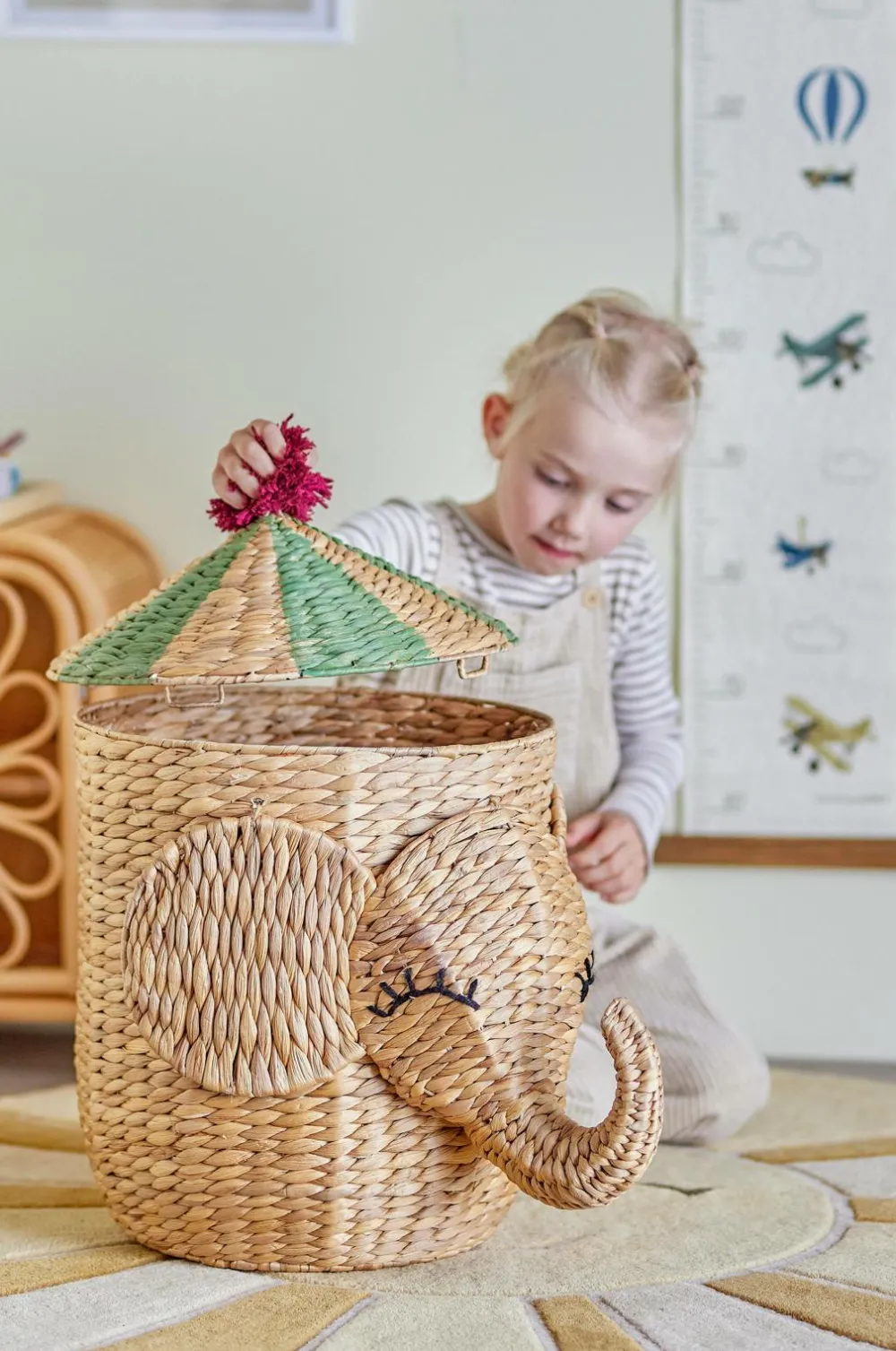 Bloomingville Børnemøbler>MINI Bobo Kurv m/Låg Naturen
