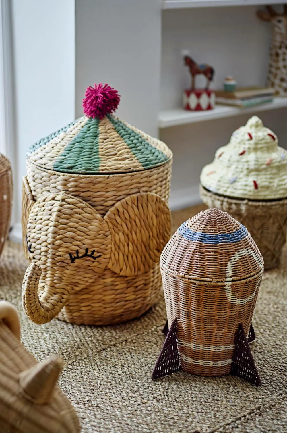 Bloomingville Børnemøbler>MINI Bobo Kurv m/Låg Naturen