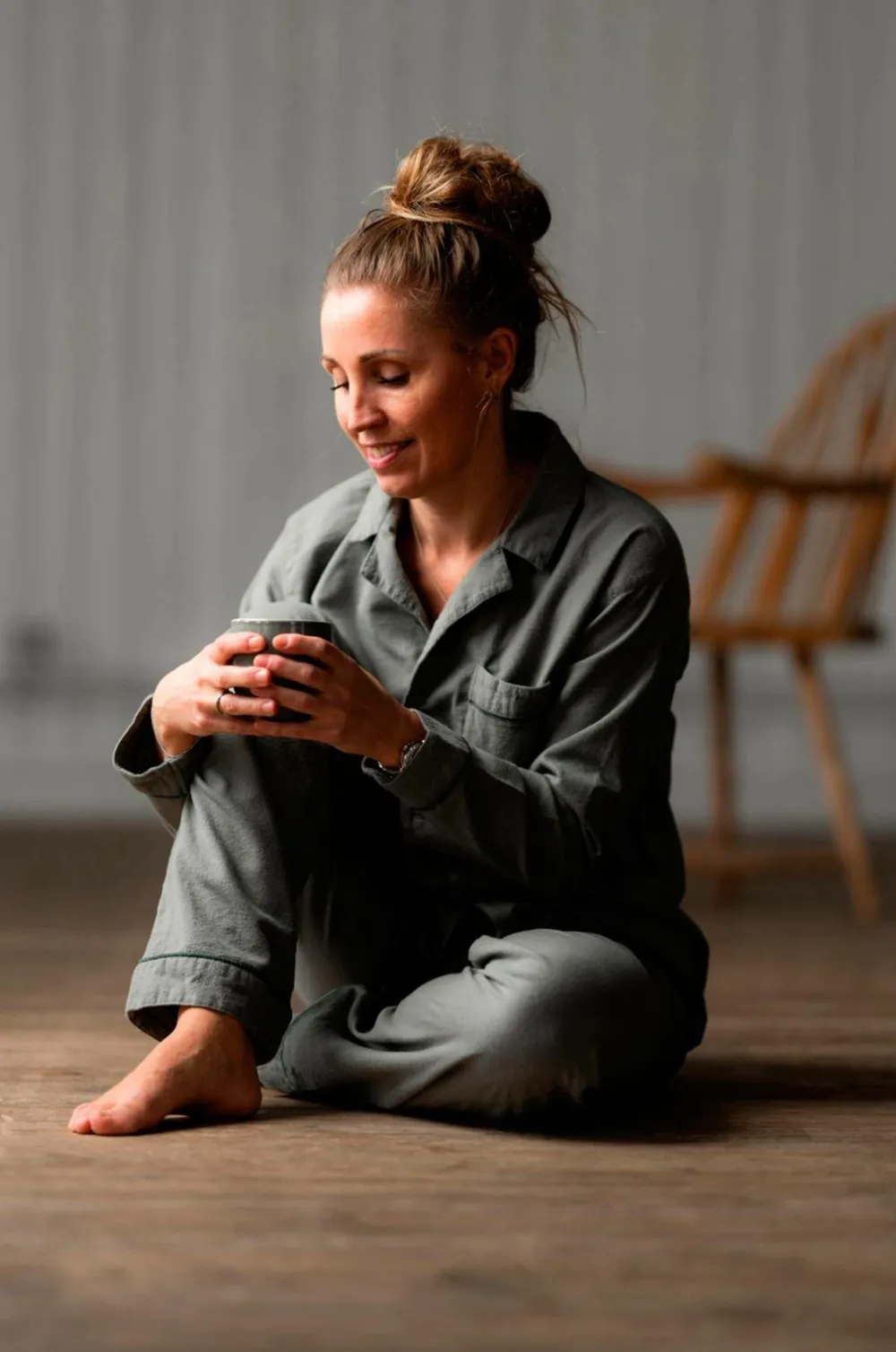 Borås Cotton Pyjamas Oliver Grønn Clearance