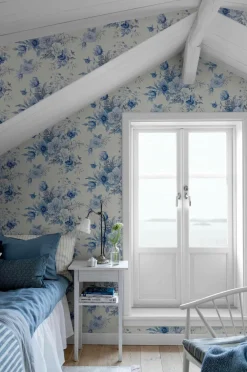 Boråstapeter Tapet Floral Charm Blue 6140 Outlet