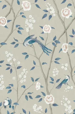 Boråstapeter Tapeter>Tapet Paradise Birds Blue 6143